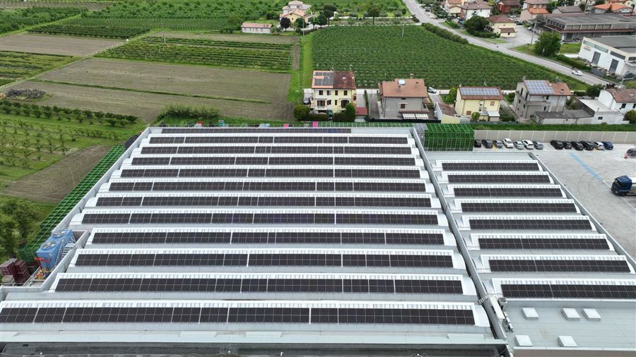 impianto fotovoltaico dell'azienda Gobbi Dino